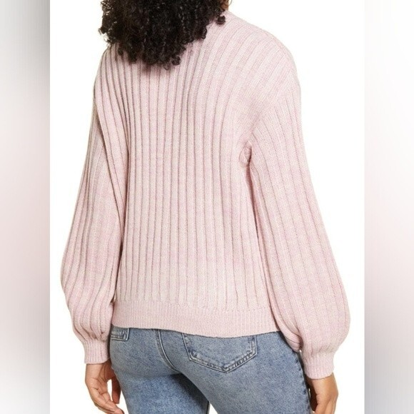 Blanknyc Heather Ribbed Crewneck Sweater Sz S BNWT - Picture 2 of 5